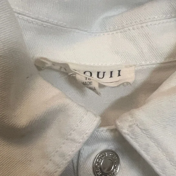 Eloquii women’s dress Sz 18 Oversized Denim Midi white baddie - Picture 5 of 12